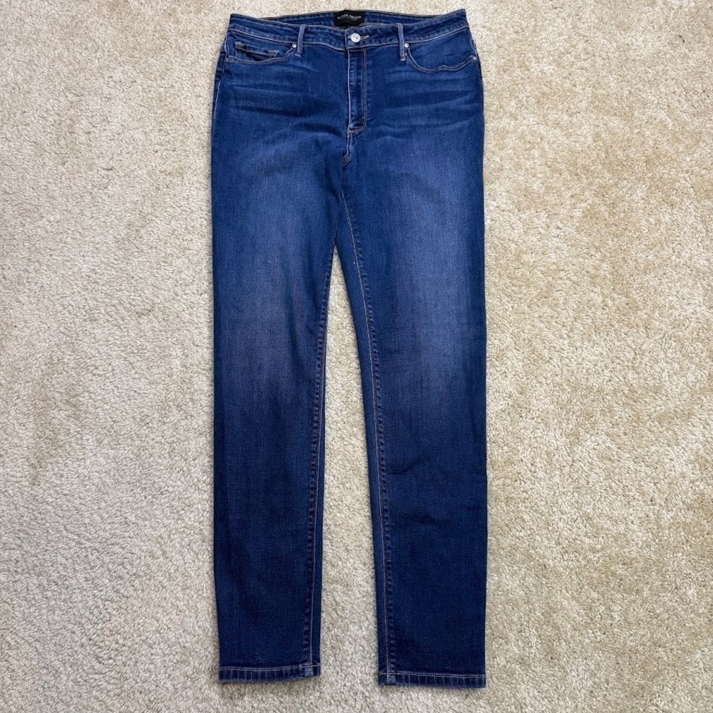 Black Orchid Jude Jeans Womens 32 Blue Mid Rise Super Skinny Stretch Denim